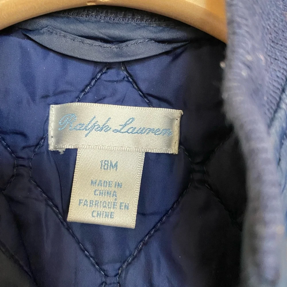 Ralph Lauren 18 months navy blue Quilted Jacket